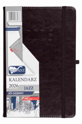 Opakowanie Kalendarz 2026 A5 dzienny Jazz czekoladowy