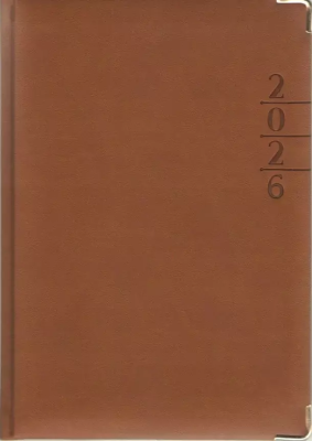 Opakowanie Kalendarz 2026 A5 dzienny Lux złocony brązowy