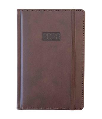 Opakowanie Kalendarz 2026 A5 LUX dzienny brązowy V3 K-A5D L