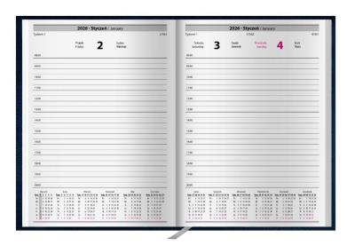 Kalendarz 2026 A5 mars. Wydawca: Kalpol. SmakLiter.pl Opakowanie Kalendarz 2026 A5 mars