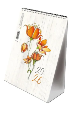 Kalendarz 2026 A5 pionowy ze spiralką kwiaty. Wydawca: MICHALCZYK I PROKOP. SmakLiter.pl Opakowanie Kalendarz 2026 A5 pionowy ze spiralką kwiaty
