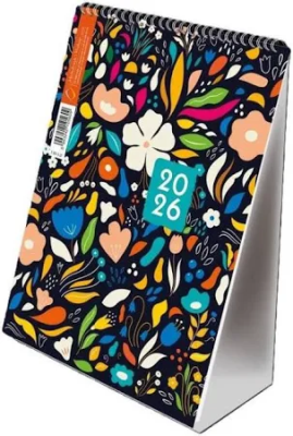 Kalendarz 2026 A5 pionowy ze spiralką kwiaty. Wydawca: MICHALCZYK I PROKOP. SmakLiter.pl Opakowanie Kalendarz 2026 A5 pionowy ze spiralką kwiaty