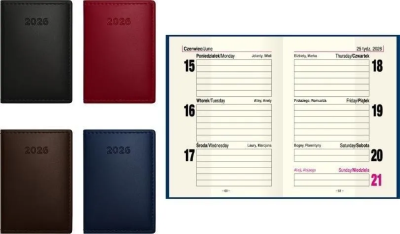 Opakowanie Kalendarz 2026 A7 kieszonkowy tygodniowy Lira MIX