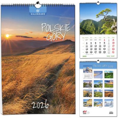 Opakowanie Kalendarz 2026 B3 13 planszowy Polskie Góry