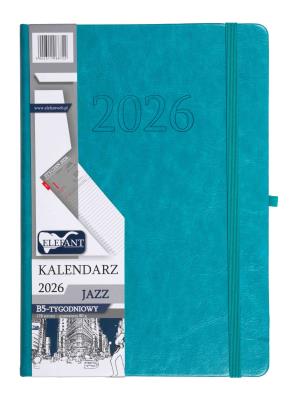 Opakowanie Kalendarz 2026 B5 tygodniowy Jazz turkusowy