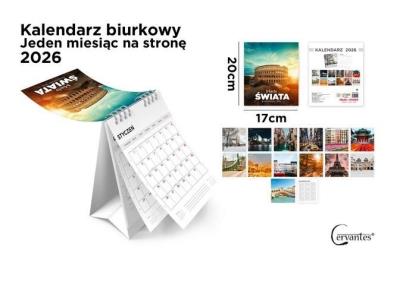 Opakowanie Kalendarz 2026 biurkowy 17x20cm Miasta świata