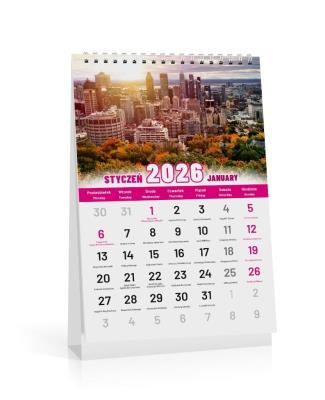 Kalendarz 2026 biurkowy city. Wydawca: Kalpol. SmakLiter.pl Opakowanie Kalendarz 2026 biurkowy city