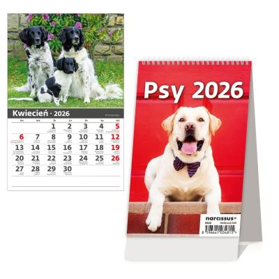 Opakowanie Kalendarz 2026 biurkowy pionowy miesięczny HELMA