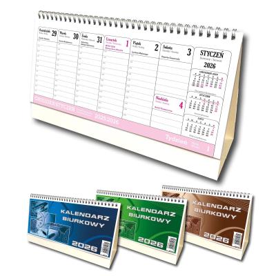 Opakowanie Kalendarz 2026 biurkowy poziomy duży 1szt.mix