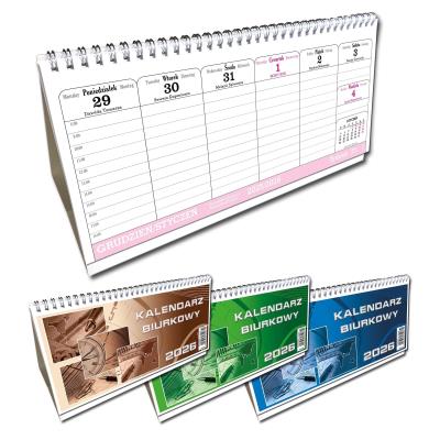 Opakowanie Kalendarz 2026 biurkowy poziomy mały 1szt.mix