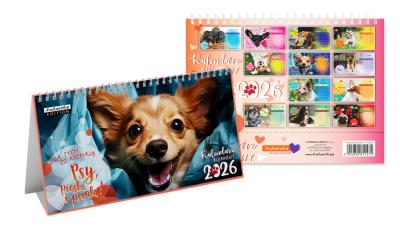 Opakowanie Kalendarz 2026 biurkowy Psy