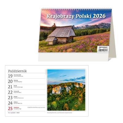 Opakowanie Kalendarz 2026 biurkowy tyg. Krajobrazy HELMA