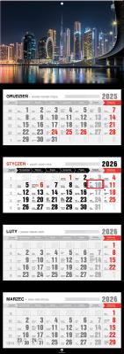 Opakowanie Kalendarz 2026 czterodzielny premium city