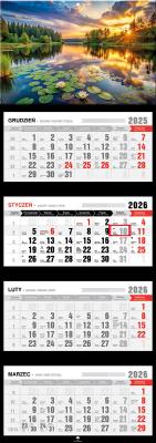Opakowanie Kalendarz 2026 czterodzielny premium mazury