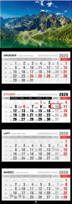 Opakowanie Kalendarz 2026 czterodzielny premium Tatry