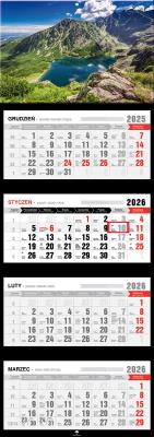 Opakowanie Kalendarz 2026 czterodzielny premium Tatry