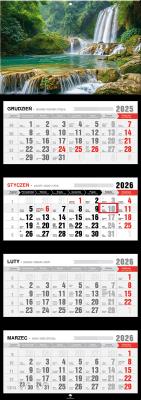 Opakowanie Kalendarz 2026 czterodzielny premium wodospad