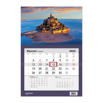 Opakowanie Kalendarz 2026 jednodzielny Francja HELMA