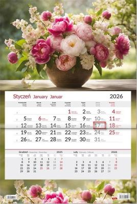 Opakowanie Kalendarz 2026 jednodzielny Kwiaty