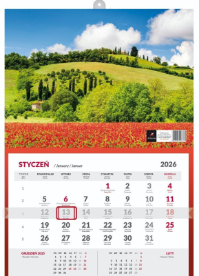 Opakowanie Kalendarz 2026 jednodzielny Lux MIX