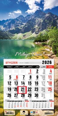 Kalendarz 2026 jednodzielny mini Tatry. Wydawca: Pan Kalendarzyk. SmakLiter.pl Opakowanie Kalendarz 2026 jednodzielny mini Tatry