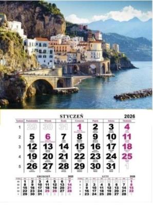 Opakowanie Kalendarz 2026 jednodzielny MIX