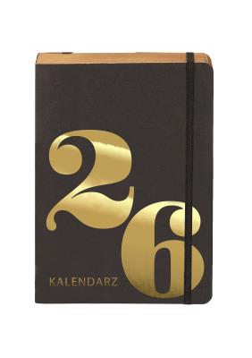 Kalendarz 2026 Kraft A5 DNS złoty. Autor: -. SmakLiter.pl Okładka książki Kalendarz 2026 Kraft A5 DNS złoty