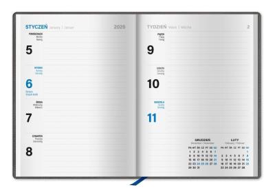 Kalendarz 2026 książkowy midi. Wydawca: Kalpol. SmakLiter.pl Opakowanie Kalendarz 2026 książkowy midi