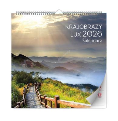 Kalendarz 2026 lux krajobrazy. Wydawca: Kalpol. SmakLiter.pl Opakowanie Kalendarz 2026 lux krajobrazy