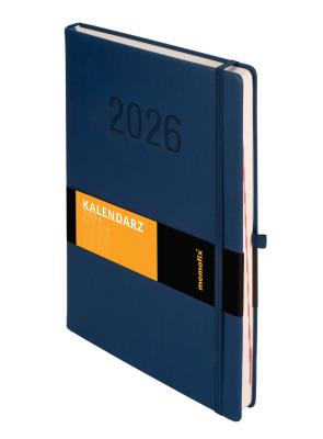 Kalendarz 2026 Memofix A4 DNS granatowy. Autor: -. SmakLiter.pl Okładka książki Kalendarz 2026 Memofix A4 DNS granatowy