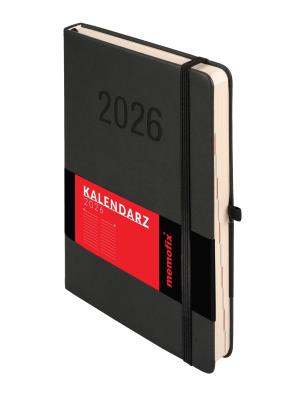 Kalendarz 2026 Memofix A5 DNS czarny. Autor: -. SmakLiter.pl Okładka książki Kalendarz 2026 Memofix A5 DNS czarny