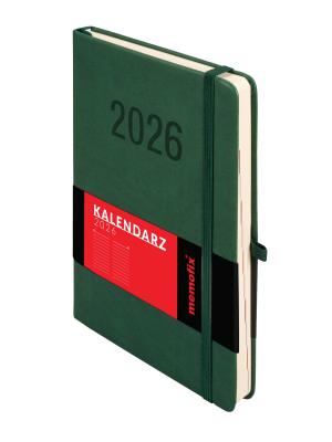 Okładka książki Kalendarz 2026 Memofix A5 DNS zielony