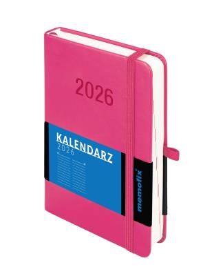 Okładka książki Kalendarz 2026 Memofix B6 DNS różowy