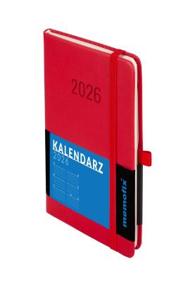 Okładka książki Kalendarz 2026 Memofix B6 TDW czerwony