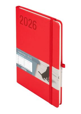 Okładka książki Kalendarz 2026 Minimalizm A5 TNS czerwony