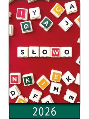 Opakowanie Kalendarz 2026 na biurko słowo
