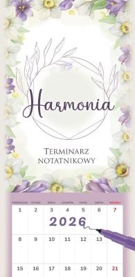 Opakowanie Kalendarz 2026 notatnikowy 46x22cm Harmonia