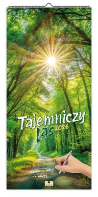 Kalendarz 2026 paskowy szeroki tajemniczy las. Wydawca: Pan Kalendarzyk. SmakLiter.pl Opakowanie Kalendarz 2026 paskowy szeroki tajemniczy las
