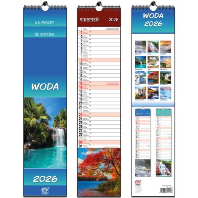 Opakowanie Kalendarz 2026 paskowy Woda