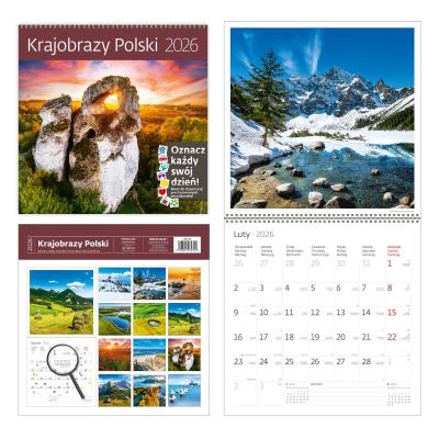 Opakowanie Kalendarz 2026 ścienny 30x30 Krajobrazy HELMA