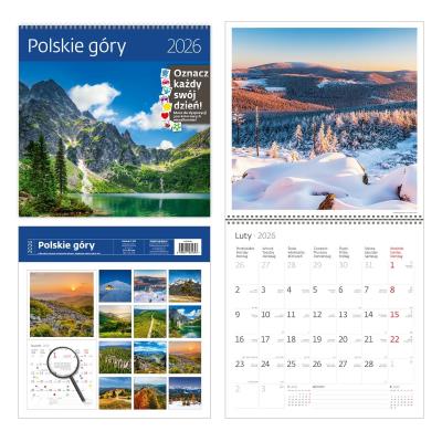 Opakowanie Kalendarz 2026 ścienny 30x30 Polskie góry HELMA