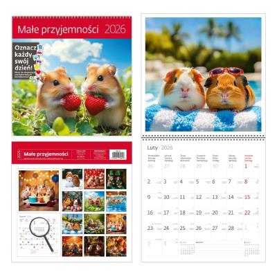 Opakowanie Kalendarz 2026 ścienny 30x30 Przyjemności HELMA