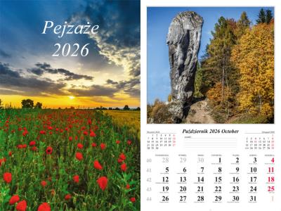 Opakowanie Kalendarz 2026 ścienny 7-k Pejzaże