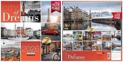 Opakowanie Kalendarz 2026 ścienny Classic City of Dreams