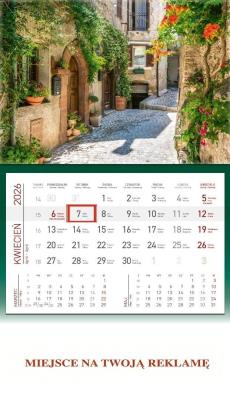 Kalendarz 2026 ścienny jednodzielny Toskania. Wydawca: Wokół nas. SmakLiter.pl Opakowanie Kalendarz 2026 ścienny jednodzielny Toskania