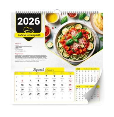Opakowanie Kalendarz 2026 ścienny kulinarny