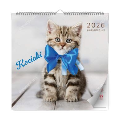Kalendarz 2026 ścienny lux kociaki. Wydawca: Kalpol. SmakLiter.pl Opakowanie Kalendarz 2026 ścienny lux kociaki