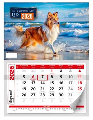 Kalendarz 2026 ścienny miesięczny lux. Wydawca: Kalpol. SmakLiter.pl Opakowanie Kalendarz 2026 ścienny miesięczny lux