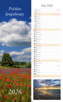 Opakowanie Kalendarz 2026 ścienny pasek Polskie krajobrazy