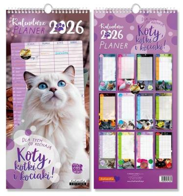 Opakowanie Kalendarz 2026 ścienny planer Koty